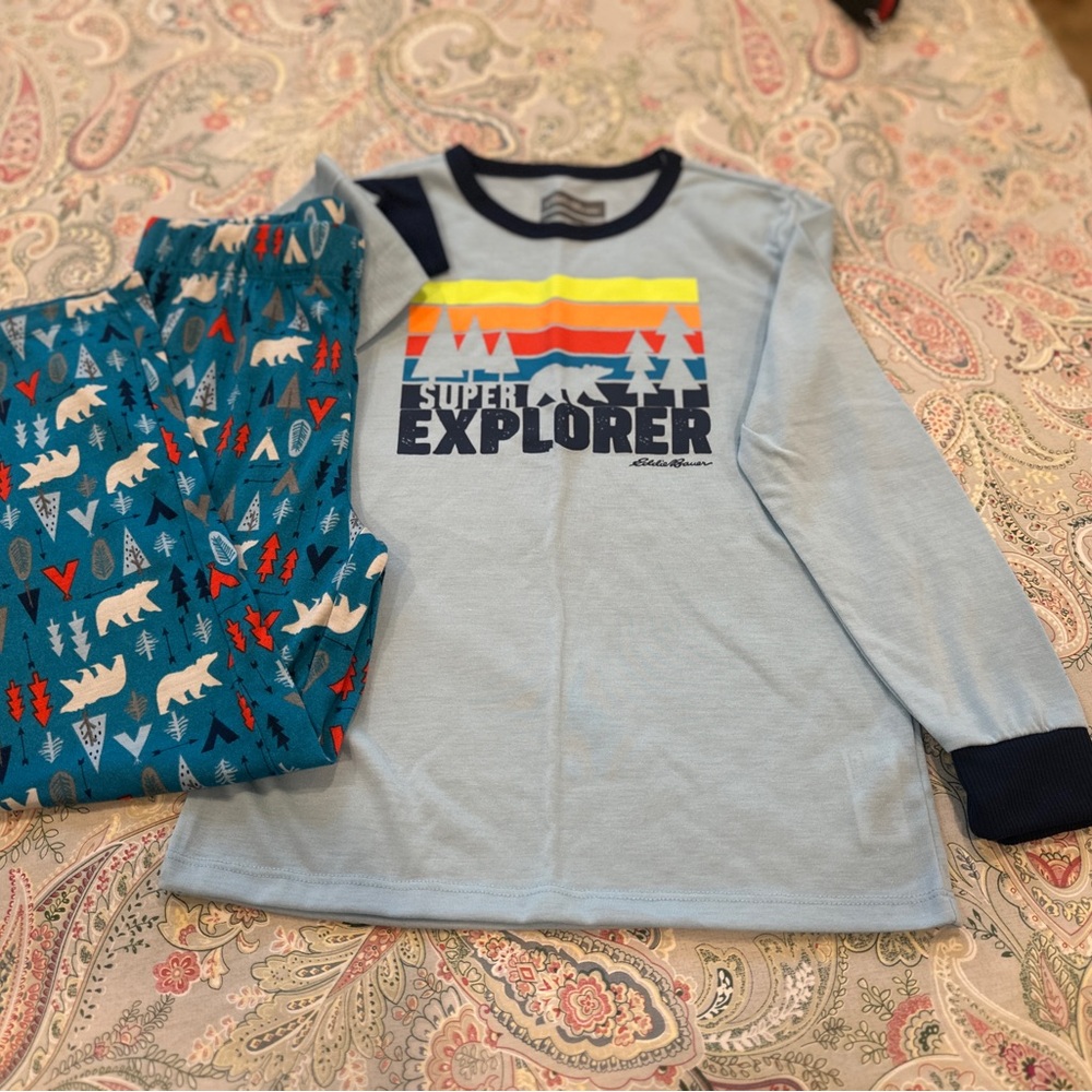 Eddie Bauer Super Explorer Kids Pajamas Boys 7/8